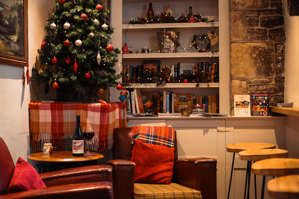 Christmas decorations at Royal Oak pub